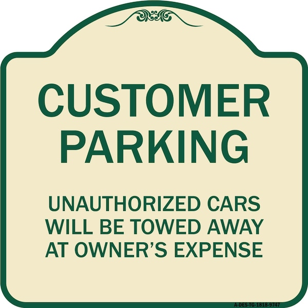 Designer Series-Unauthorized Cars Will Be Towed Away At Owners Expense, 18" L, 18" H, TG-1818-9747